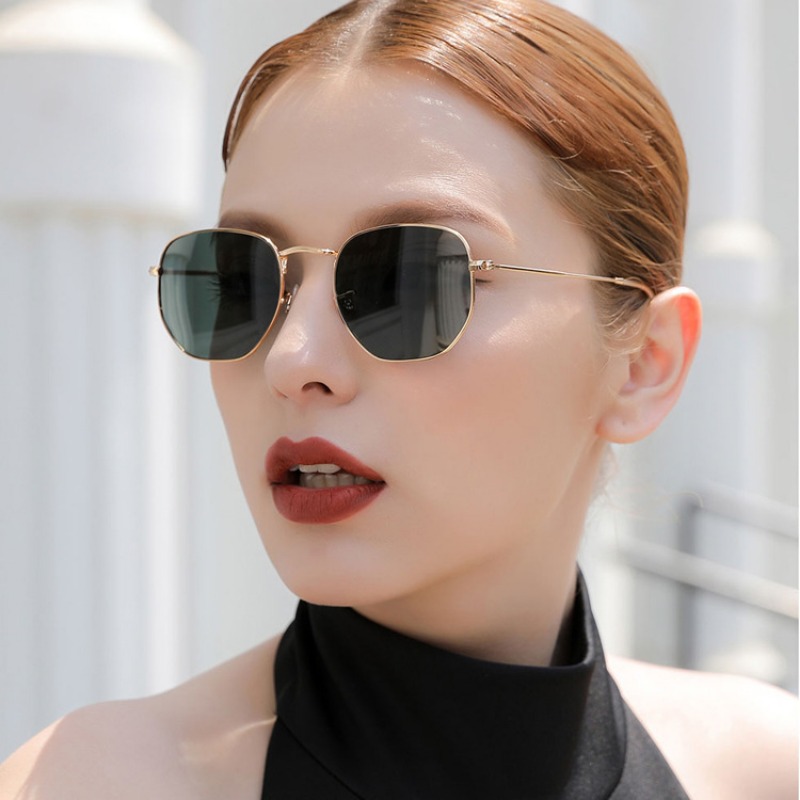 Luxury Zone - Kacamata Hitam Bulat Gaya Punk Pria,
