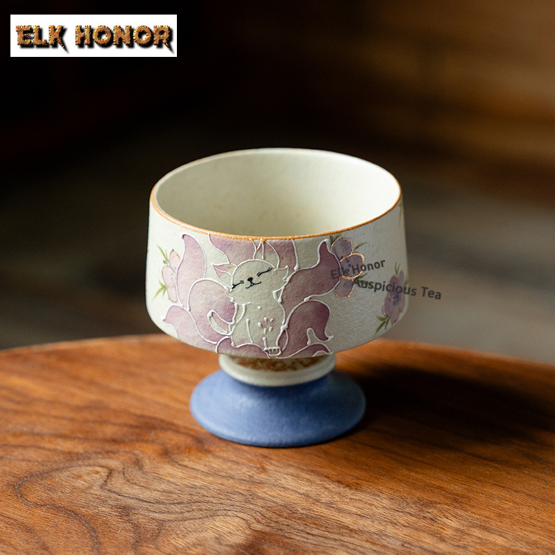 Handmade Ceramic Mug - Cangkir Teh 210ml Lukisan Tangan Motif