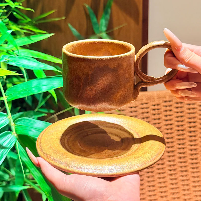 Set Cangkir dan Piring Kopi Ke - Handmade Ceramic Mug ulasan dan harga
