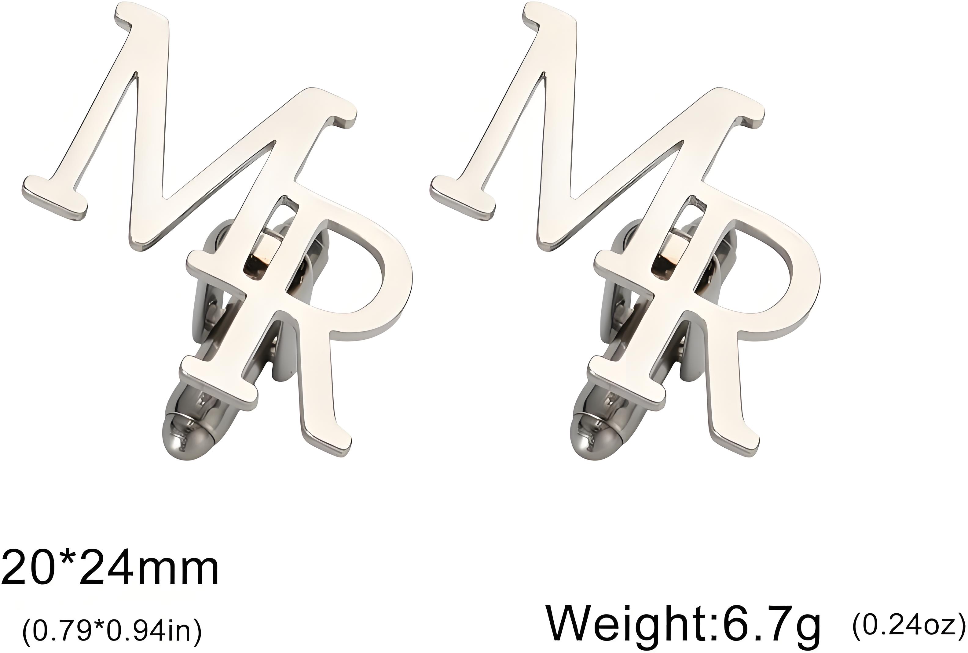 Set Kancing Manset & Pin Kerah - Monogram Cufflinks Set ulasan dan harga